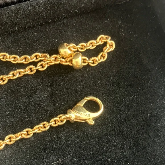 Rare VTG BVLGARI b.zero Bulgari 18kt Yellow Gold Link Cable Chain Necklace - Picture 4 of 12
